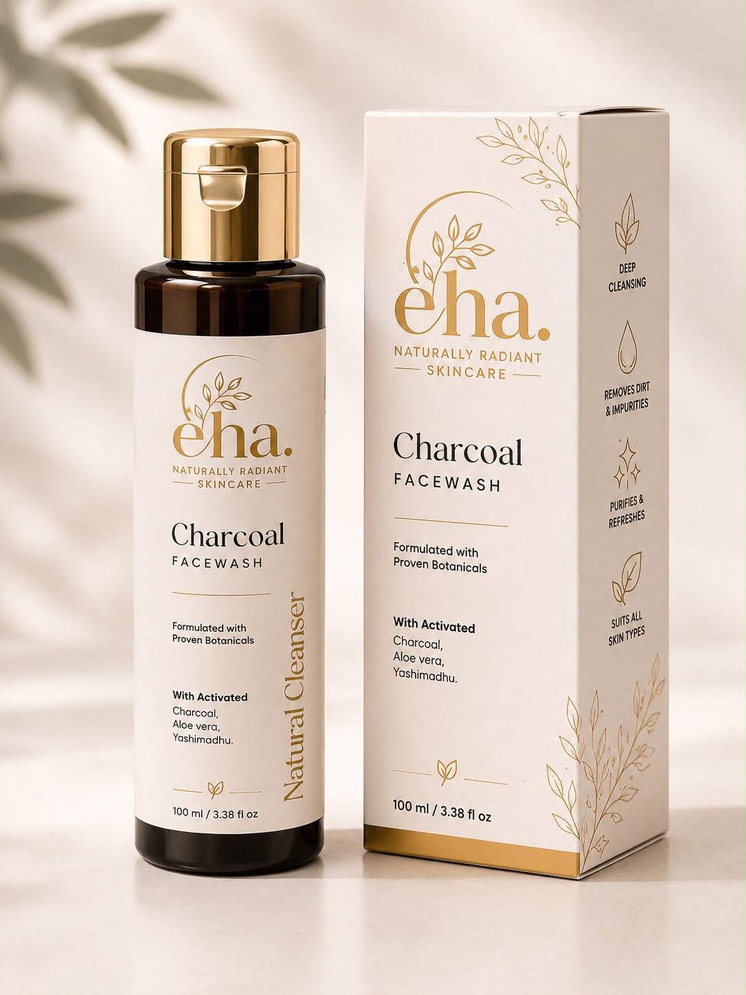 EHA Charcoal Face Wash – Deep Cleansing & Purifying Cleanser