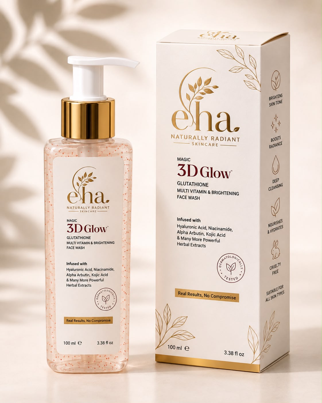 EHA Magic 3D Glow Glutathione Face Wash – Brightening & Hydrating Cleanser